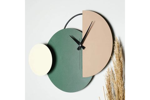 MATEEN METAL DEKORATİF DUVAR SAATİ, 47-31 CM