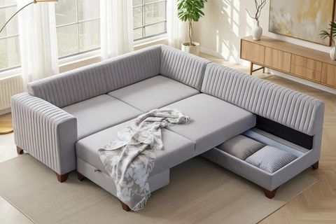 BERLİN KÖŞE KOLTUK, KREM, SAĞ KÖŞE