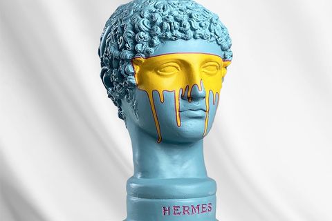 HERMES AUTUMN POP ART DEKORATİF ROMA YUNAN HEYKELLERİ