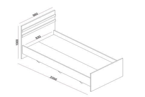 ASEL GENÇ ODASI KARYOLASI, 90X190 CM