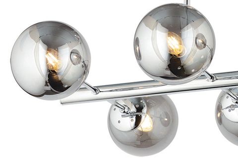 LAMPALUCE SPACE MODERN TASARIM AVİZE ALTILI KROM