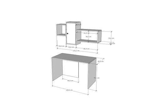 EVA ÇALIŞMA MASASI, KADEMELİ