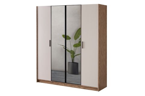 YAŞAM AYNALI GARDIROP, 4 KAPAKLI