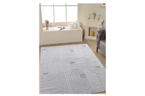 SOHO İSKADİNAV DOKUMA BUKLELİ MAKİNE HALISI, GRİ, 1098, 80X150