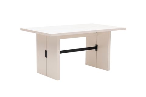LUKE YEMEK MASASI TAKIMI, BEYAZ ANTRASİT, 160X90