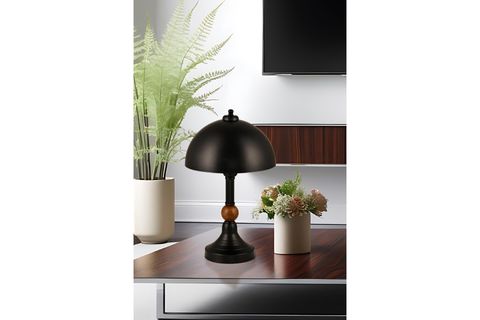 PİEDRA AHŞAPLI ABAJUR, SİYAH