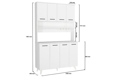 REAL ÇOK AMAÇLI DOLAP, BEYAZ, 120 CM