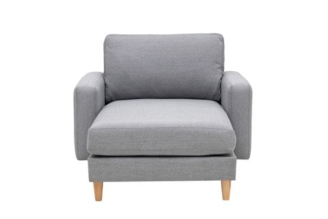 MERLİN DAYBED, İNCE KOL, NATUREL AYAK, KETEN KUMAŞ, GRİ