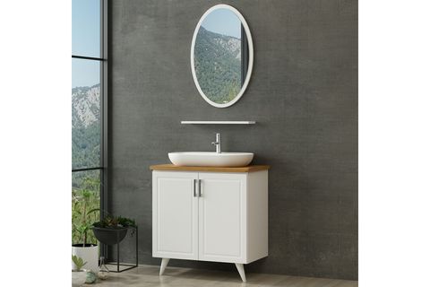 SANYA BANYO DOLABI AY2K138, BEYAZ, 85CM
