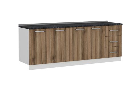 MİNAR 225 CM MUTFAK DOLABI BEYAZ DORE 225-D2-ALT MODÜL
