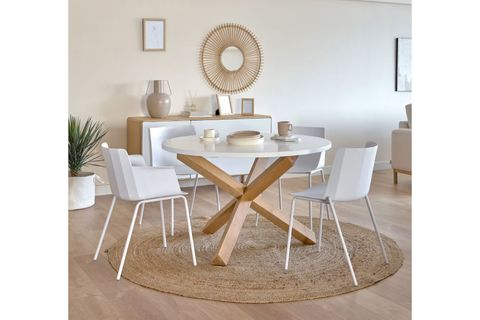 DANE AHŞAP YEMEK MASASI, 120X120