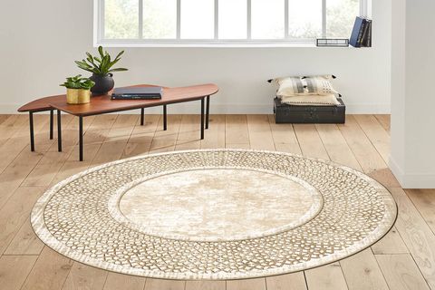 ROVİGO HOME DERİ TABAN YUVARLAK SALON HALISI RVG3288-SD753, 140X140 CM
