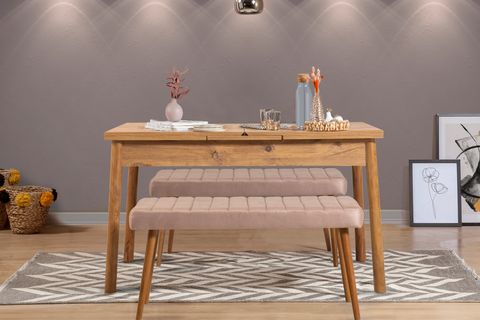 STORMİ MUTFAK MASA TAKIMI, ATLANTİK TAŞ RENGİ SOHO 0900, 120X75