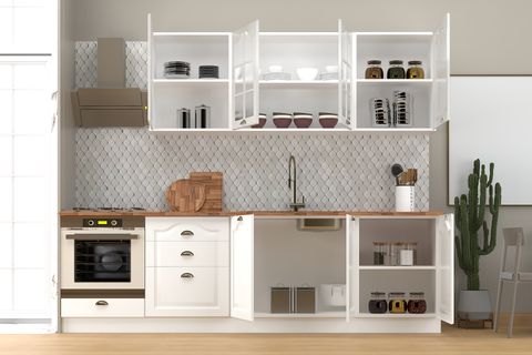 GREENA WHİTE TEZGAHLI MDF HAZIR MUTFAK DOLABI, 270 CM