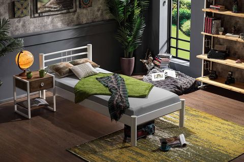 ASOS S METAL KARYOLA, BEYAZ, 90X200