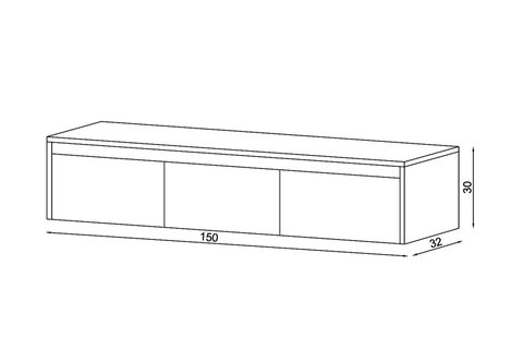 LARİS TV ÜNİTESİ, ATLANTİK ÇAM, 150 CM