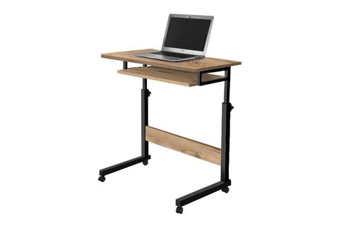 YÜKSEKLİK AYARLI KLAVYELİKLİ LAPTOP SEHPASI, ÇAM, 70X40
