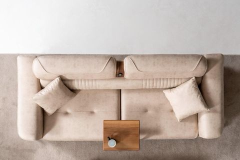 DUBAİ ÜÇLÜ KOLTUK, AÇIK KAHVE