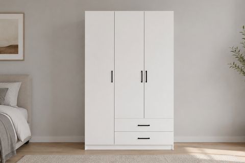 YAMAN GARDIROP, BEYAZ, 120 CM