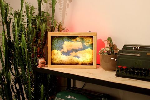 LED MASA VE GECE LAMBASI, BULUT FİGÜRLÜ