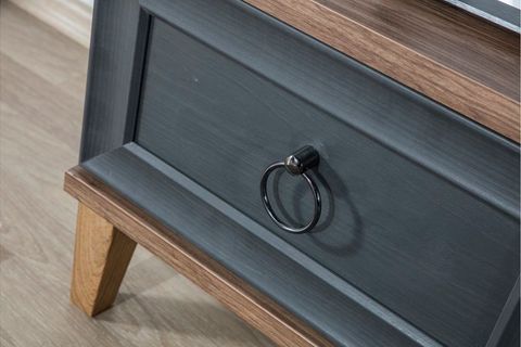 İNDİGO GRİ YATAK ODASI TAKIMI, GRİ, 5 KAPAKLI