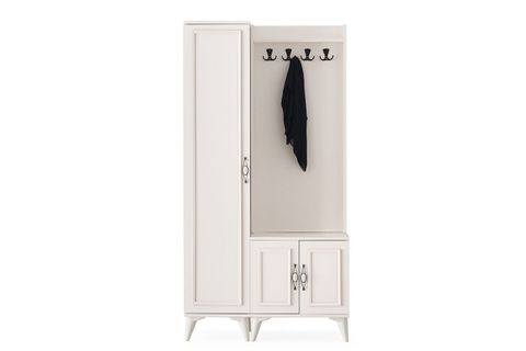 IRMAK AYNALI PORTMANTO ASKILIK AYAKKABILIK, EKRU, 100X37X195