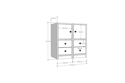 BK ÇOK AMAÇLI DOLAP, 4 ÇEKMECELİ, ÇAD