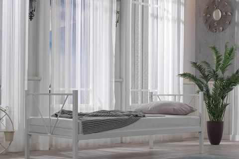UNİMET ALCHERA DAYBED METAL KARYOLA, BEYAZ, 90X190