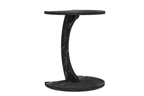 JEDI TEKERLEKLİ C SEHPA KOLTUK SEHPASI, SİYAH