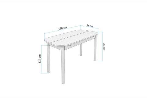VİNA LUXE AÇILIR MDF MUTFAK MASA TAKIMI CEVİZ