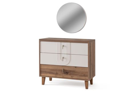 MEGAN ÇEKMECELİ AYNALI ŞİFONYER