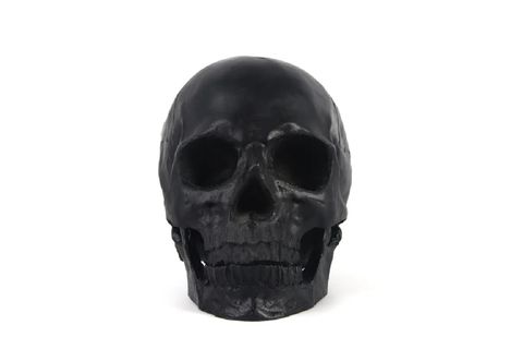 İNSAN KAFATASI HEYKEL BİBLO, SİYAH