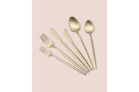 THE MİA SHİNY ÇATAL KAŞIK BIÇAK TAKIMI MAT GOLD 36 PARÇA