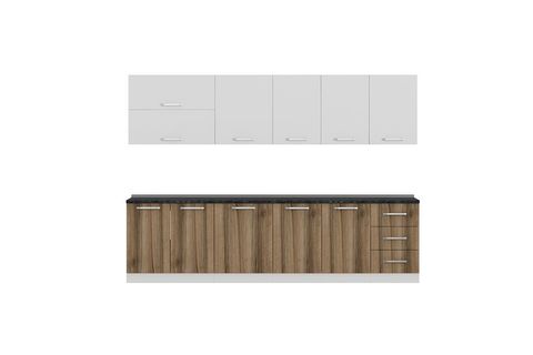 MİNAR BADE 300 CM MUTFAK DOLABI BEYAZ DORE 300-D1