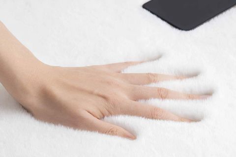 TAPPETO REX TAVŞANI DEKORATİF YUVARLAK POST HALI, 22 MM, BEYAZ, 80X80