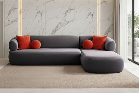 TURİN KÖŞE KOLTUK, SAĞ, KOYU GRİ