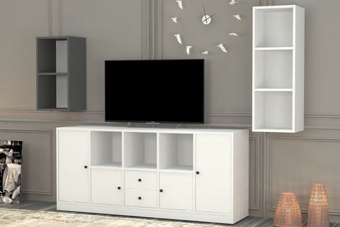 AYDIN TV ÜNİTESİ, ANTRASİT BEYAZ, TVT-1172-Ç