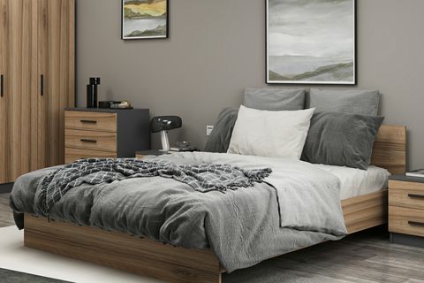 KALE190 YATAK ODASI TAKIMI, ANTRASİT DORE, 6 KAPAKLI, SET 22