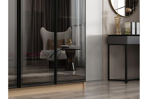 NİSA 3 KAPAKLI 2 ÇEKMECE DOLAP DORE REFLEKTE CAM