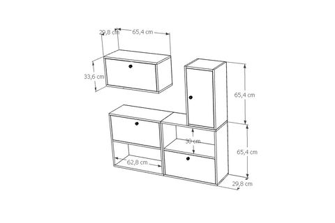 BK ÇOK AMAÇLI DOLAP, DUVARA MONTE ÜST MODÜL, MST
