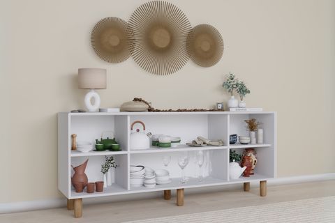 BOHEM SERİSİ NATURA KONSOL, BEYAZ, 180 CM