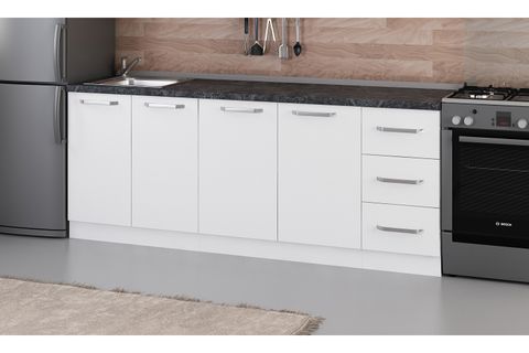 MİNAR 210 CM MUTFAK DOLABI BEYAZ 210-B2-ALT MODÜL