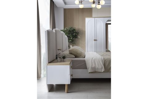 MAJÖR KOMODİN, BEYAZ, İKİLİ
