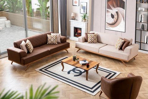 PALERMO KOLTUK TAKIMI, KAHVE KREM