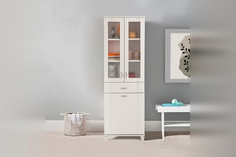 PİNUS LAKE SEPETLİ CAMLI DOLAP