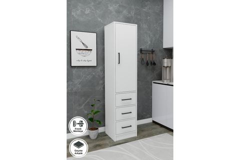 MODERA ÇOK AMAÇLI DOLAP, 3 ÇEKMECELİ, BEYAZ