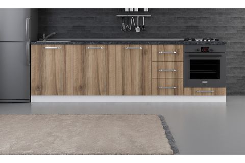 MİNAR 275 CM MUTFAK DOLABI BEYAZ DORE 275-D6-ALT MODÜL