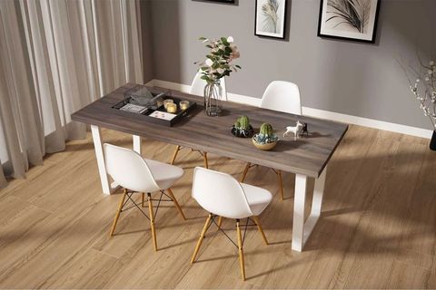 WOODESK AHŞAP AYAKLI SANDALYE, BEYAZ, 2 ADET