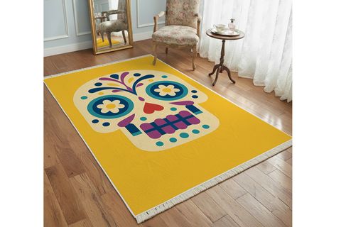 SARI KURUKAFA DOKUMA TABAN HALI, 508 YNG, 80X150 CM