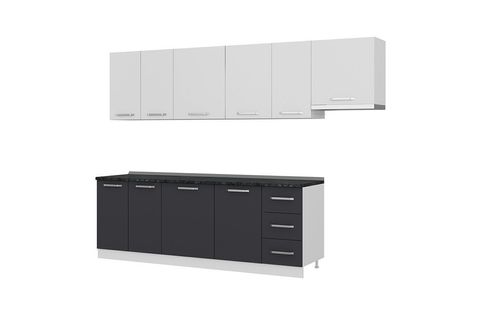 MİNAR AVANOS 290 CM MUTFAK DOLABI BEYAZ ANTRASİT 290-A4